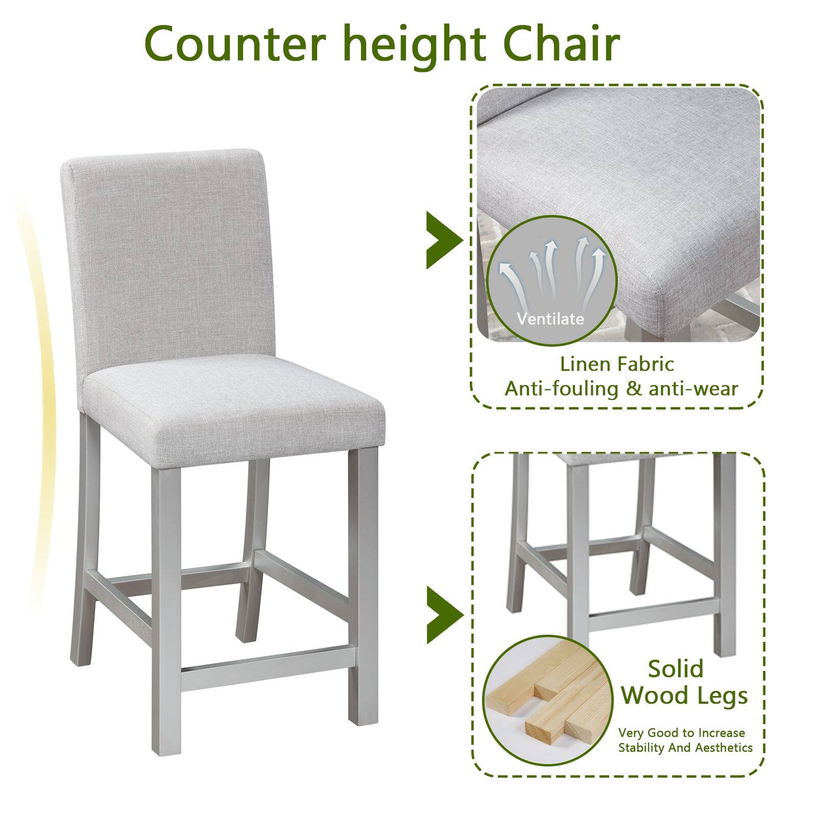 Counter height Chair

- Ventilate
- Linen Fabric
- Anti-fouling & anti-wear
- Solid Wood Legs
- Very Good to Increase Stability And Aesthetics
