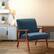 Alt View 13. OSP Home Furnishings - Davis Mid-Century Fabric Armchair - Klein Azure.