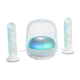 JBL - Harman Kardon SoundSticks 5 2.1 channel Bluetooth speaker with HDMI and engaging lighting - White