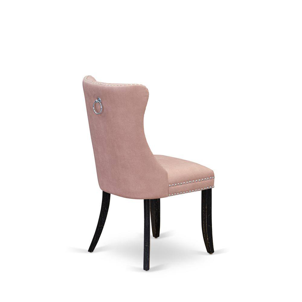 Left. East West Furniture - Parson Dining Chairs - Black.