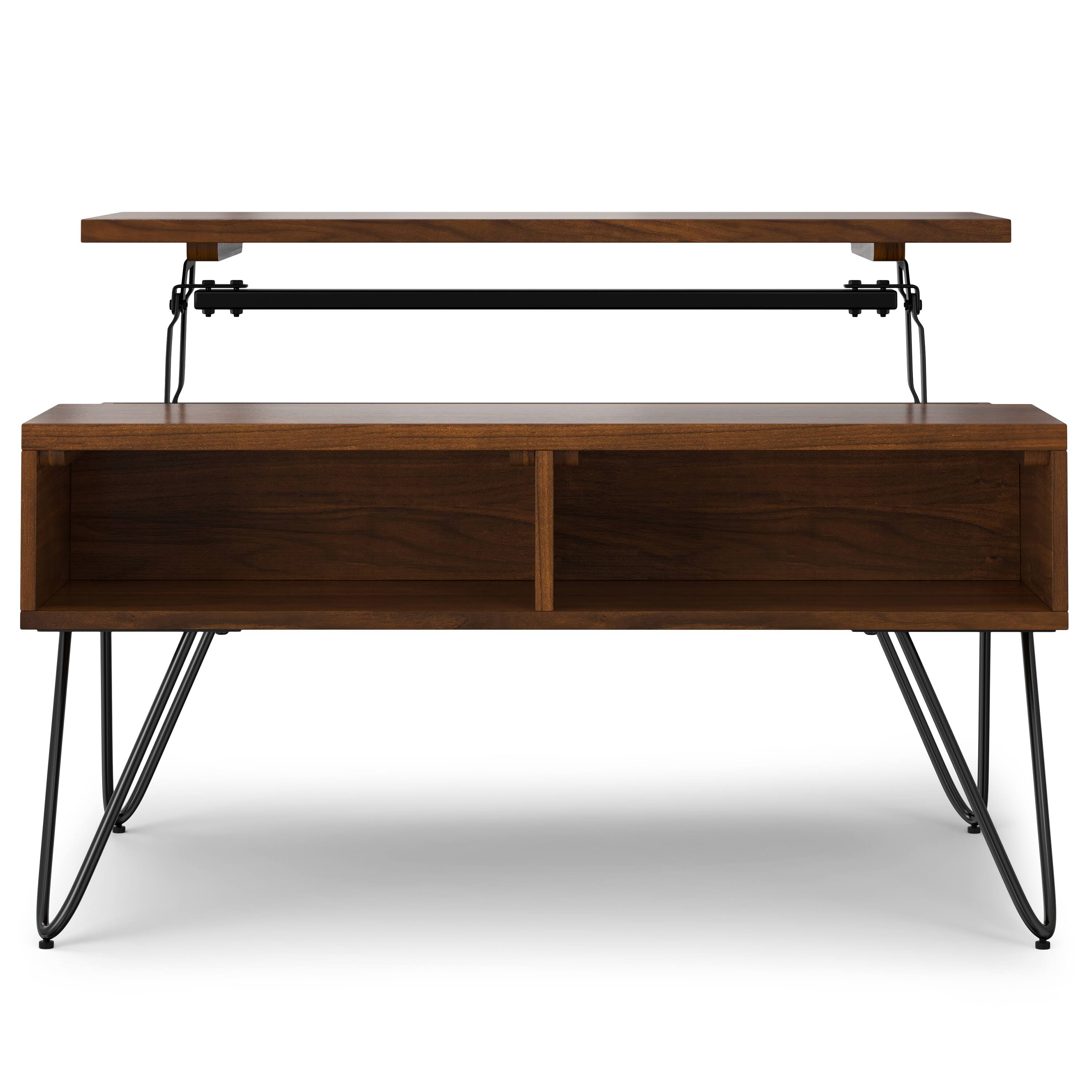 Simpli Home Hunter 36 inch Wide Rectangle Industial Small Lift Top ...