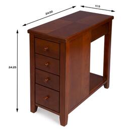 Butler Specialty - Kelton 4 Drawer Side Table - Medium Brown