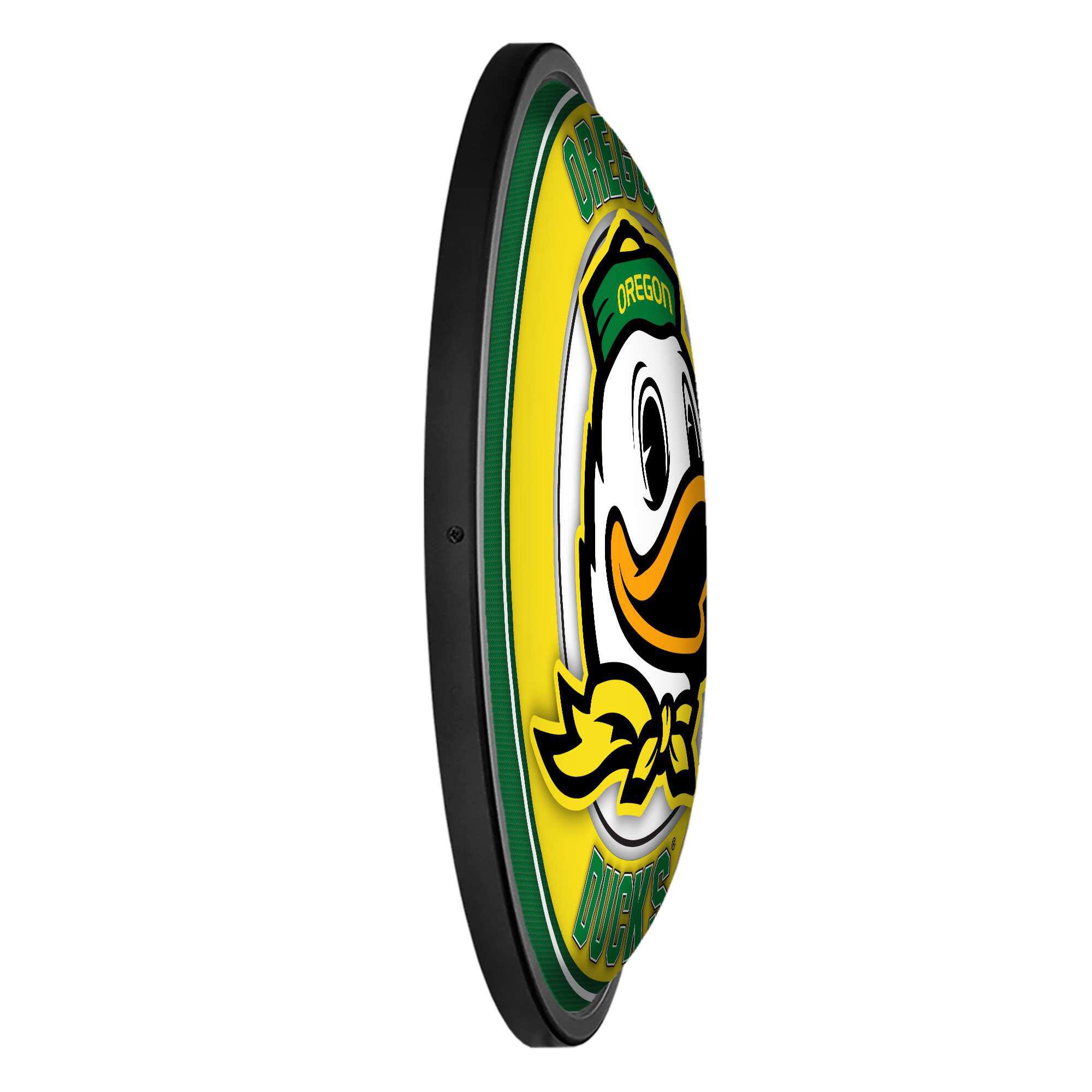 Alt View 3. The Fan-Brand - Oregon Ducks 18'' Round Slimline Illuminated Wall Sign - Multicolor.