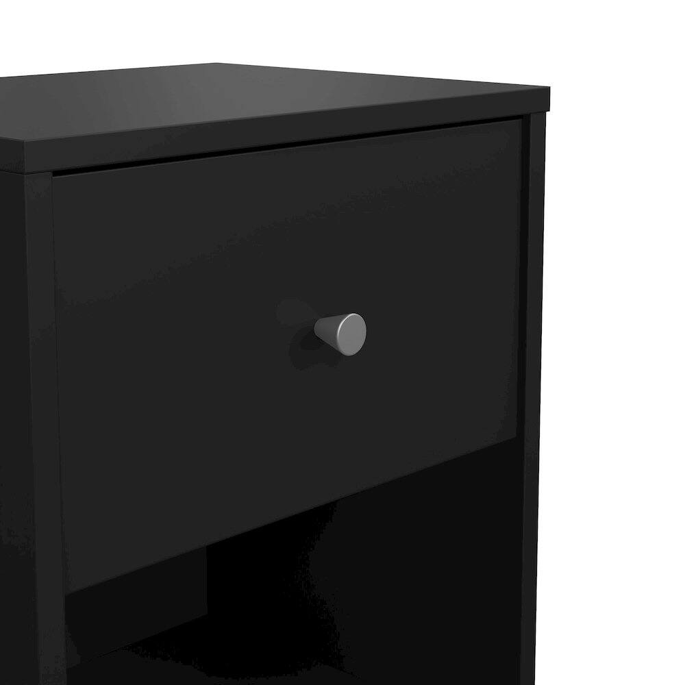 Alt View 2. Tvilum - Portland 1 Drawer Nightstand - Set of 2 - Black.