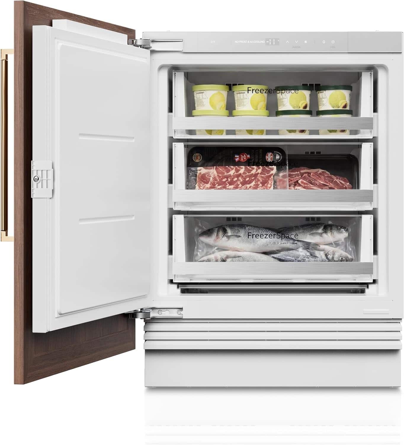 Ca'Lefort - Undercounter Panel Ready Freezer -11°F to 7°F, Built-in All Freezer Panel-Ready Fridge, 3.75 cu.ft (Panel Not Included) - White