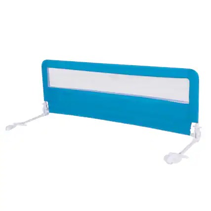Front. Gymax - Gymax 59'' Breathable Baby Children Toddlers Bed Rail Guard Safety Swing Down Blue - Blue.