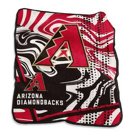 Logo Brands - Arizona Diamondbacks 50" x 60" Swirl Raschel Throw Blanket - Multicolor