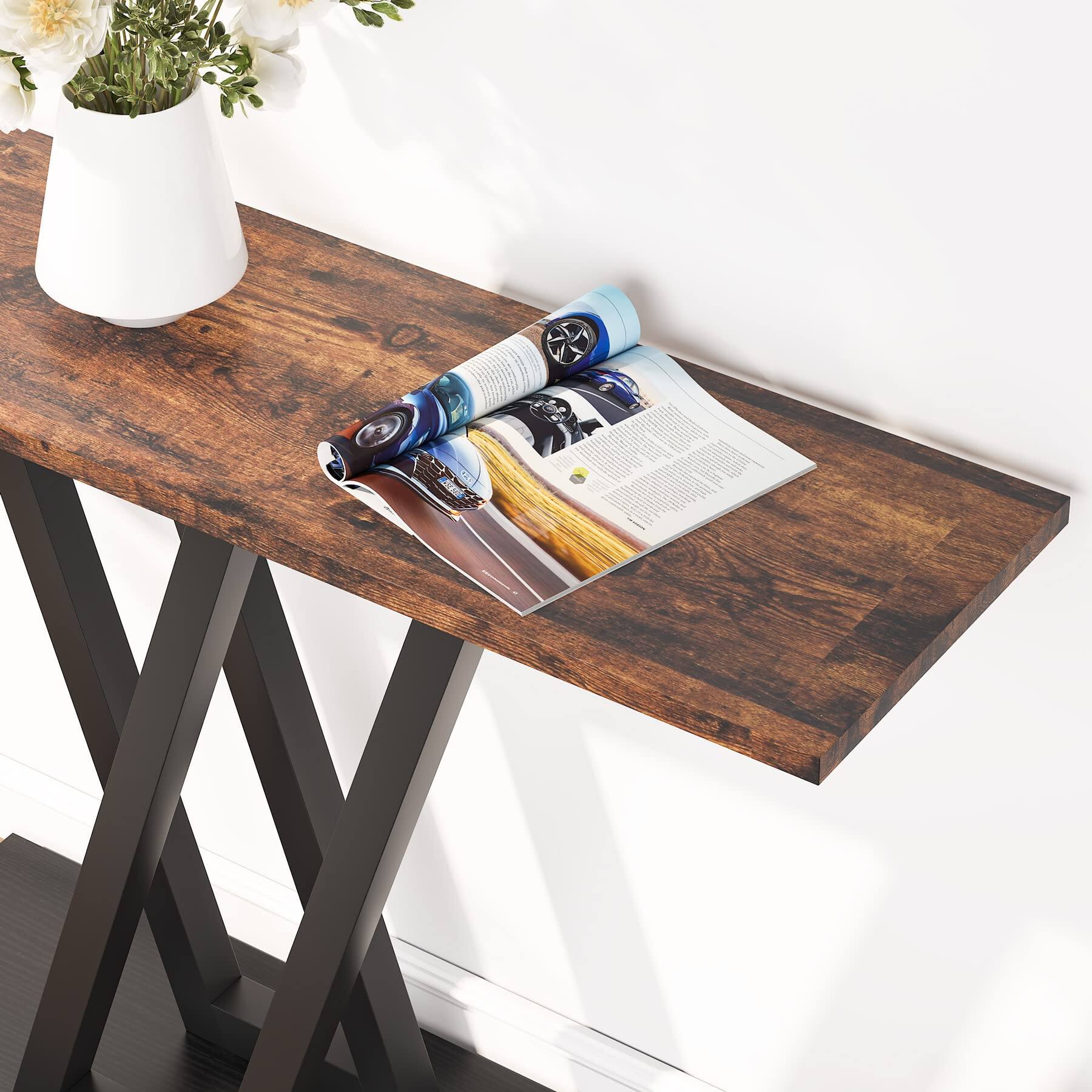 Tribesigns Console Table, Industrial Hallway Table for Entryway, 43 ...
