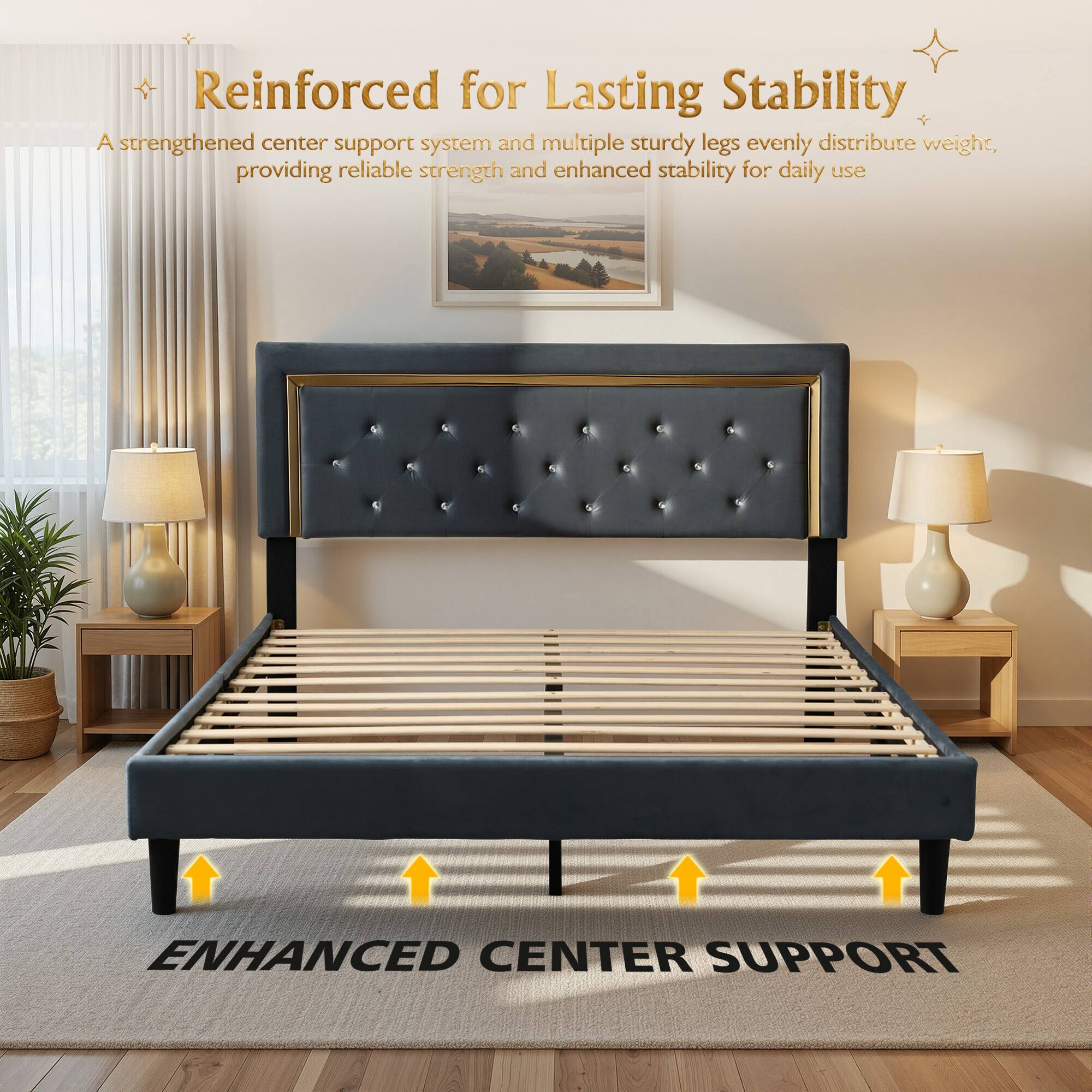 Reinforced for Lasting Stability

A strengthened center support system and multiple sturdy legs evenly distribute weight, providing reliable strength and enhanced stability for daily use

ENHANCED CENTER SUPPORT