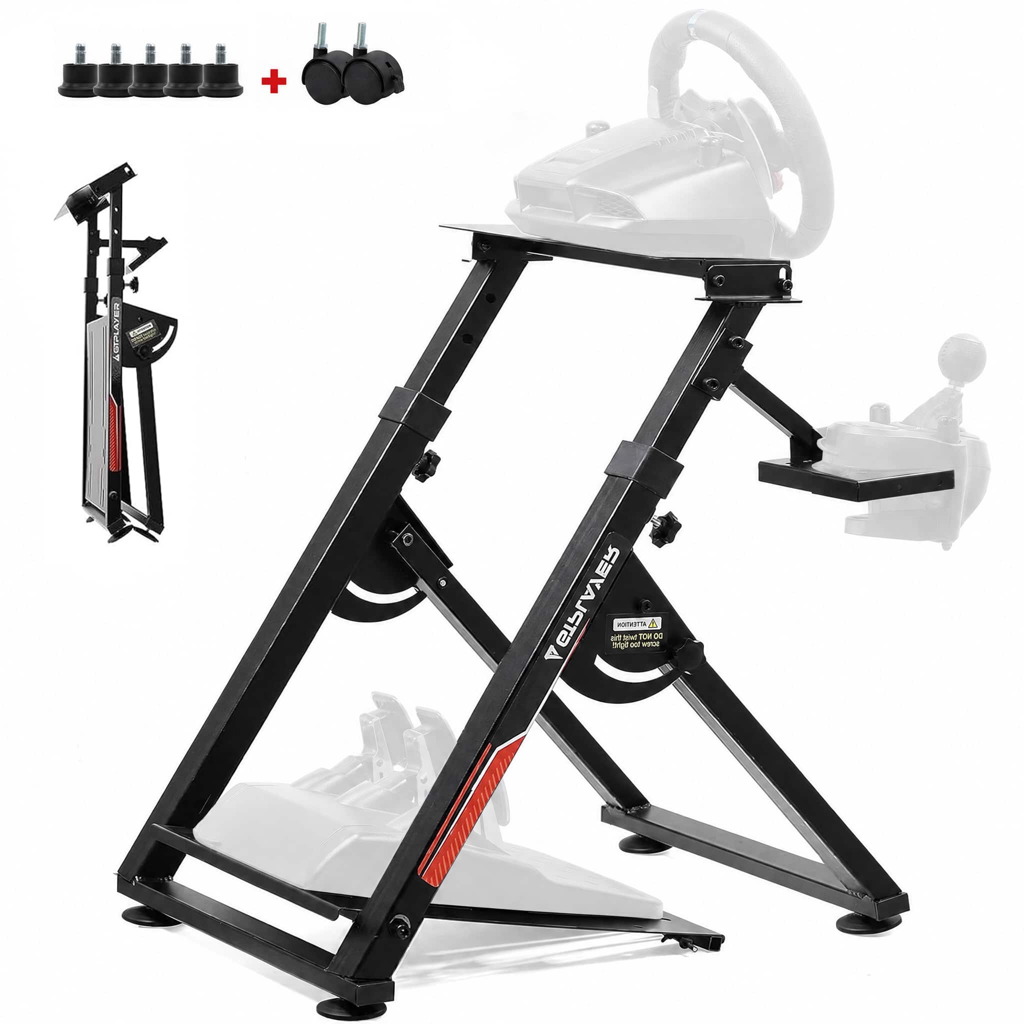 AWPLAY - Simulator Cockpit Wheel Stand Racing Steering Shifter Sim Racing Wheel Stand Wheel Pedals NOT Included