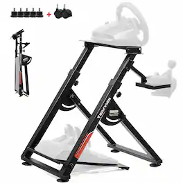 GTPlayer - Simulator Cockpit Wheel Stand Racing Wheel Stand Wheel Pedals NOT Included - Black