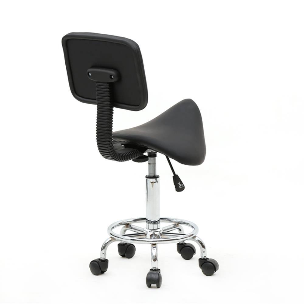 Alt View 1. Winado - Hydraulic Saddle Stool SPA Salon Rolling Chair Height Adjustable 360° Swivel Chair With Backrest for Beauty Massage Spa - Black.