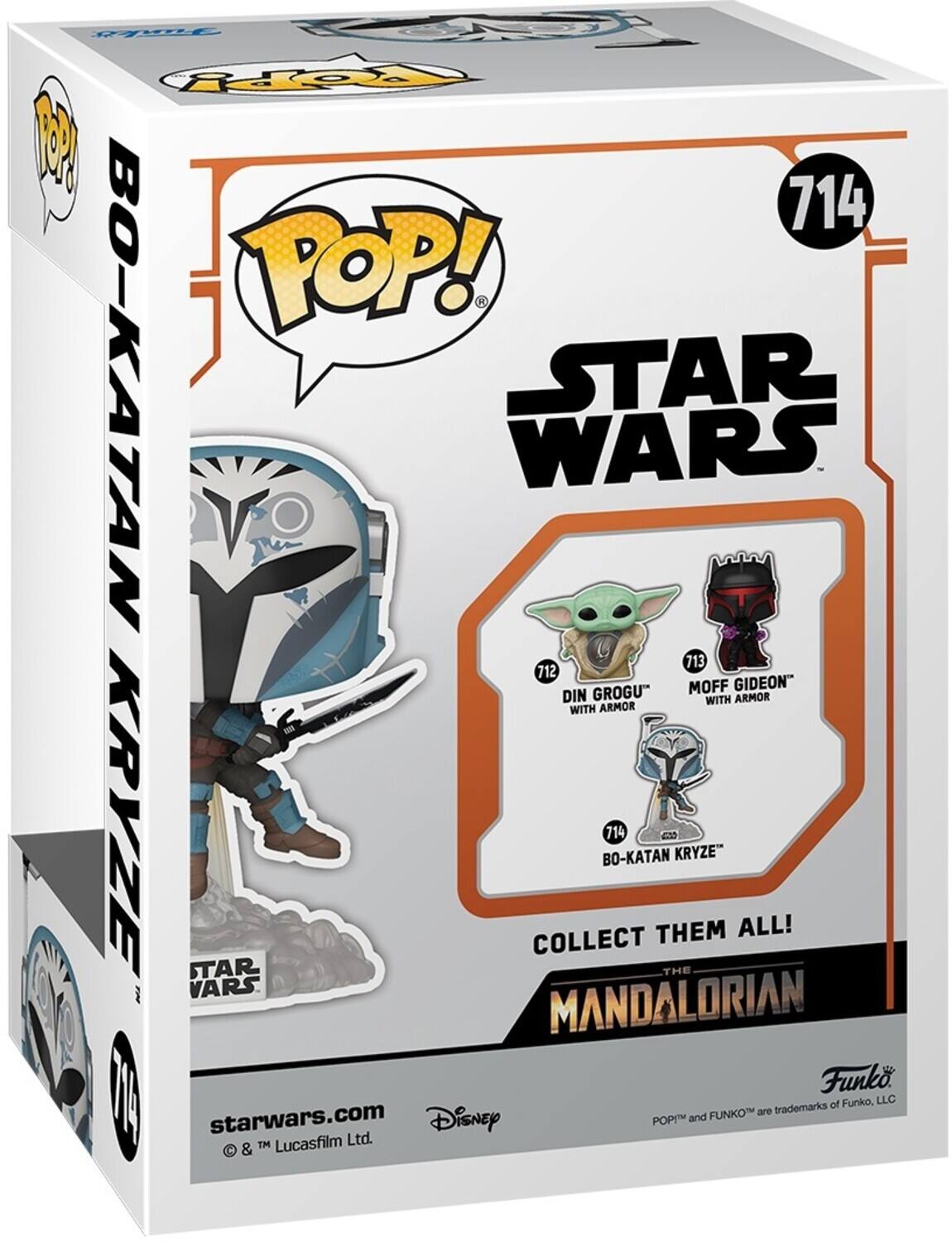 POP! BO-KATAN KRYZE STAR WARS 714 713 MOFF GIDEON 712 DIN GROGU WITH ARMOR WITH ARMOR KRYZE STAR COLLECT BO-KATAN 714 THEM - THE MANDALORIAN ALL! VARS ole Funko I starwars.com & TM Lucasfilm Ltd. Disney POP and FUNKO are trademarks of Funko, LLC