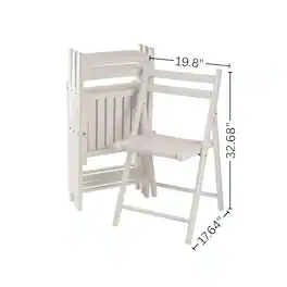 FurniFact - 4-PC Folding Chair Set - White