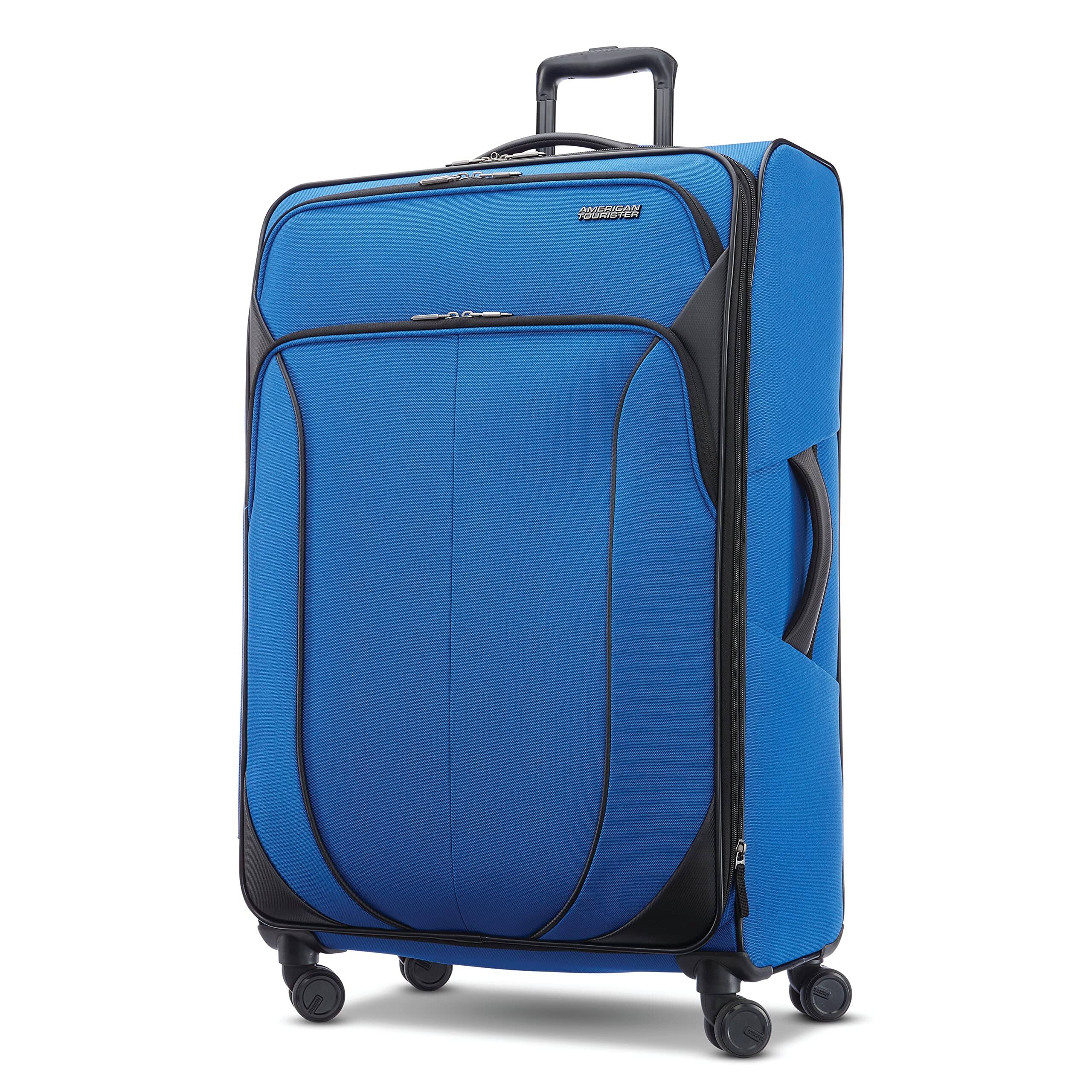 DORLUKFU- 4 KIX 2.0 Expandable Softside Luggage with Spinner Wheels, 28 SPINNER- Classic Blue