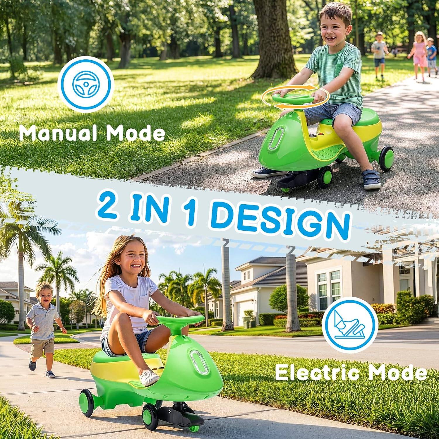 Manual Mode  
2 IN 1 DESIGN  
Electric Mode