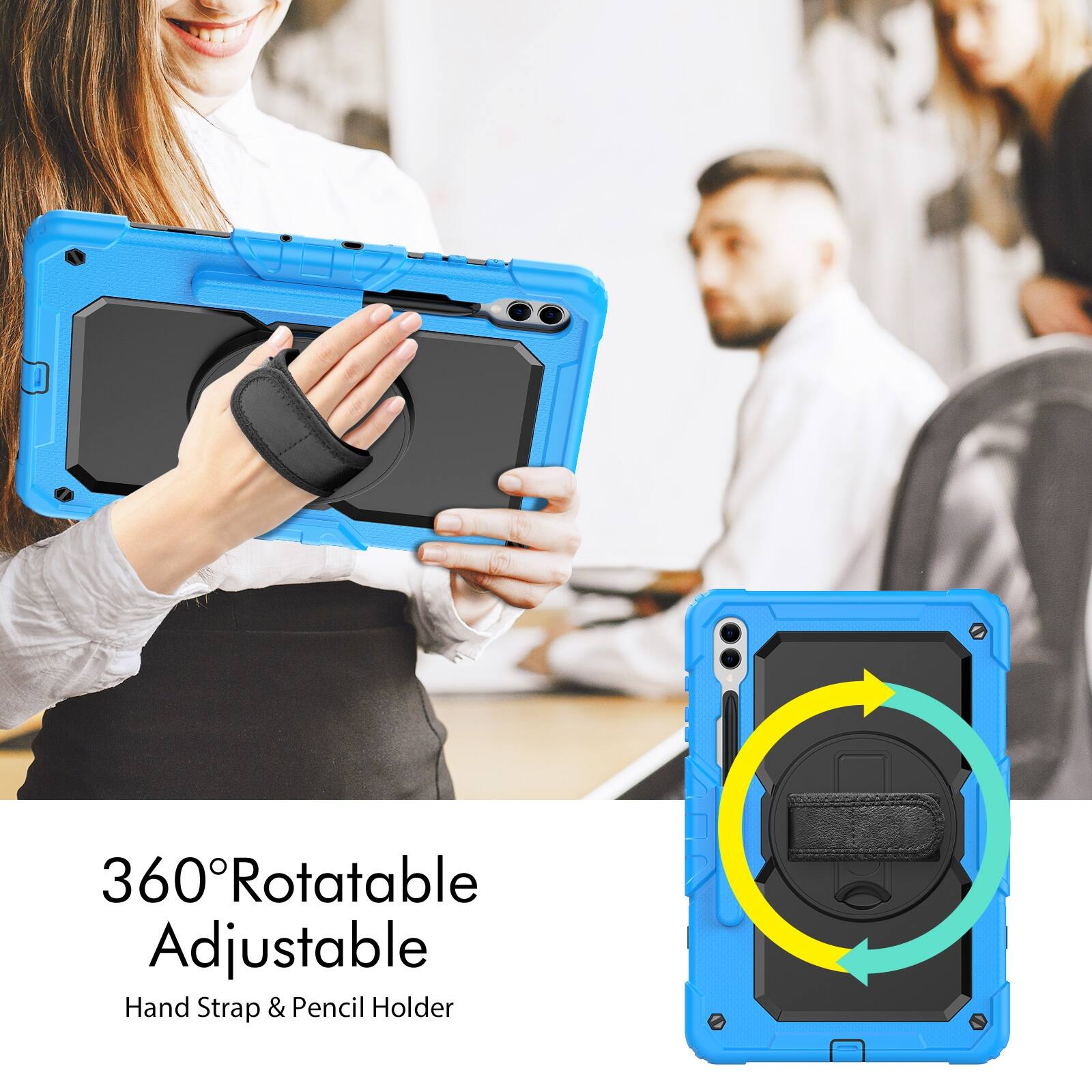 360° Rotatable Adjustable Hand Strap & Pencil Holder