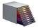 Alt View 1. Durable - VARICOLOR 10-Compartment Stackable Plastic Drawer Box - Gray.