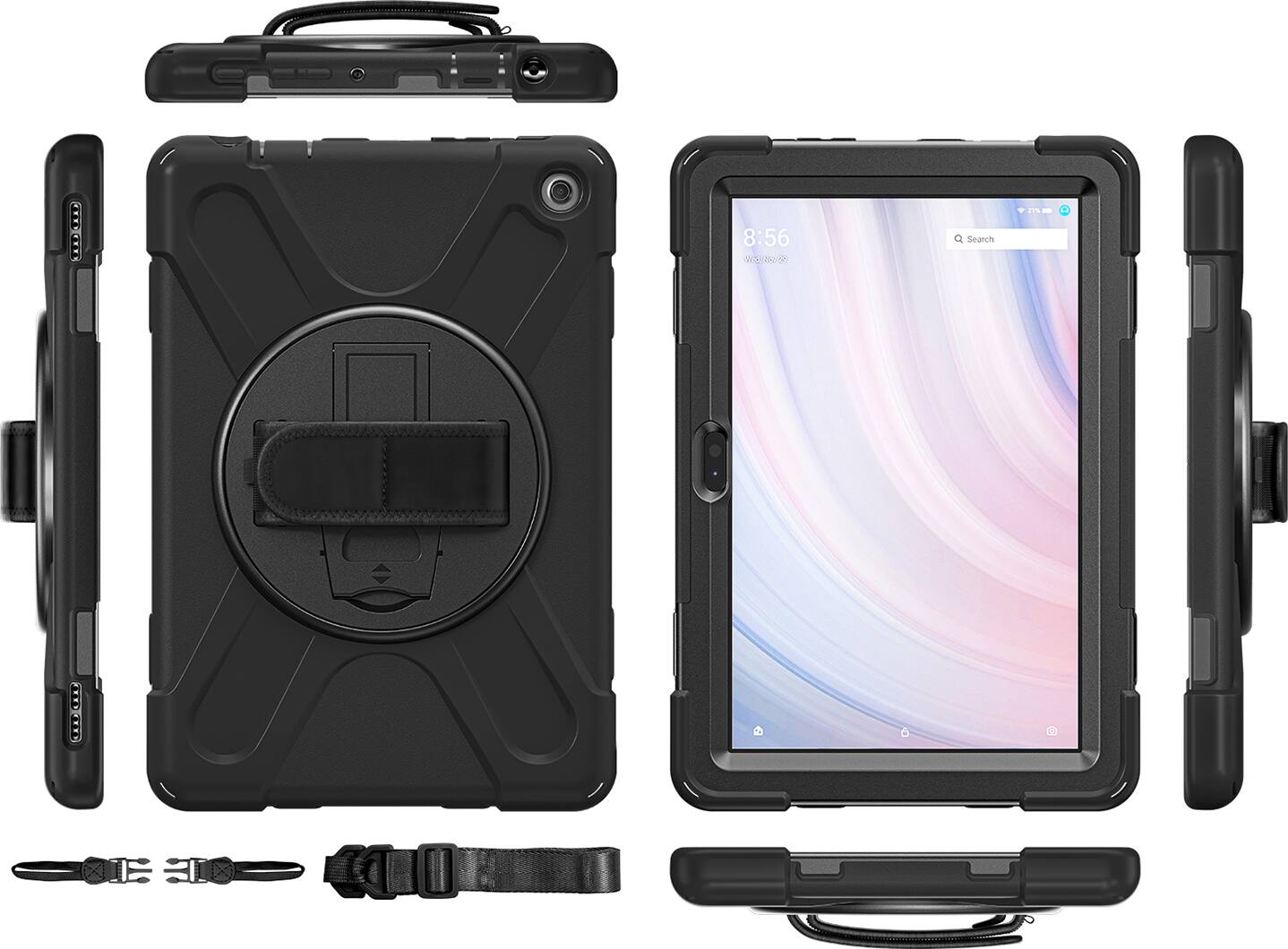 Alt View 13. SaharaCase - DEFENSE-X Series Case for Amazon Fire HD 10 (2023) - Black.