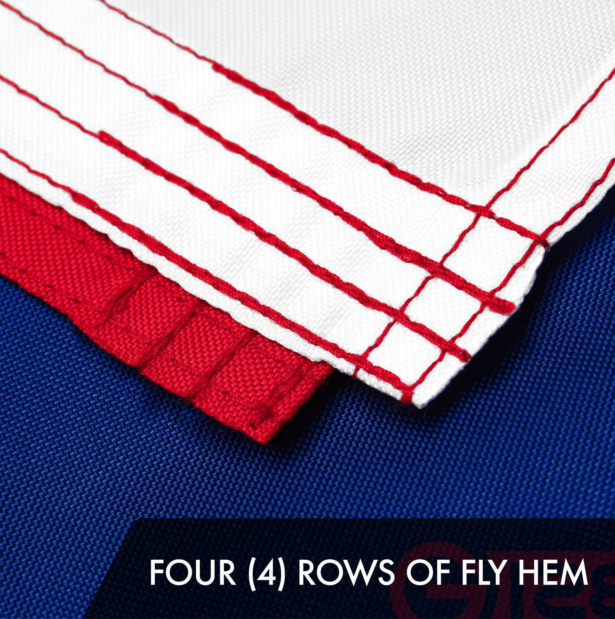 FOUR (4) ROWS OF FLY HEM
