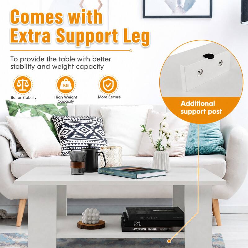 Comes with Extra Support Leg  
To provide the table with better stability and weight capacity

- Better Stability
- High Weight Capacity
- More Secure

Additional support post

NIGHT STORIES  
CHRISTIAN TOM FORD  
NEW URBAN HOUSING