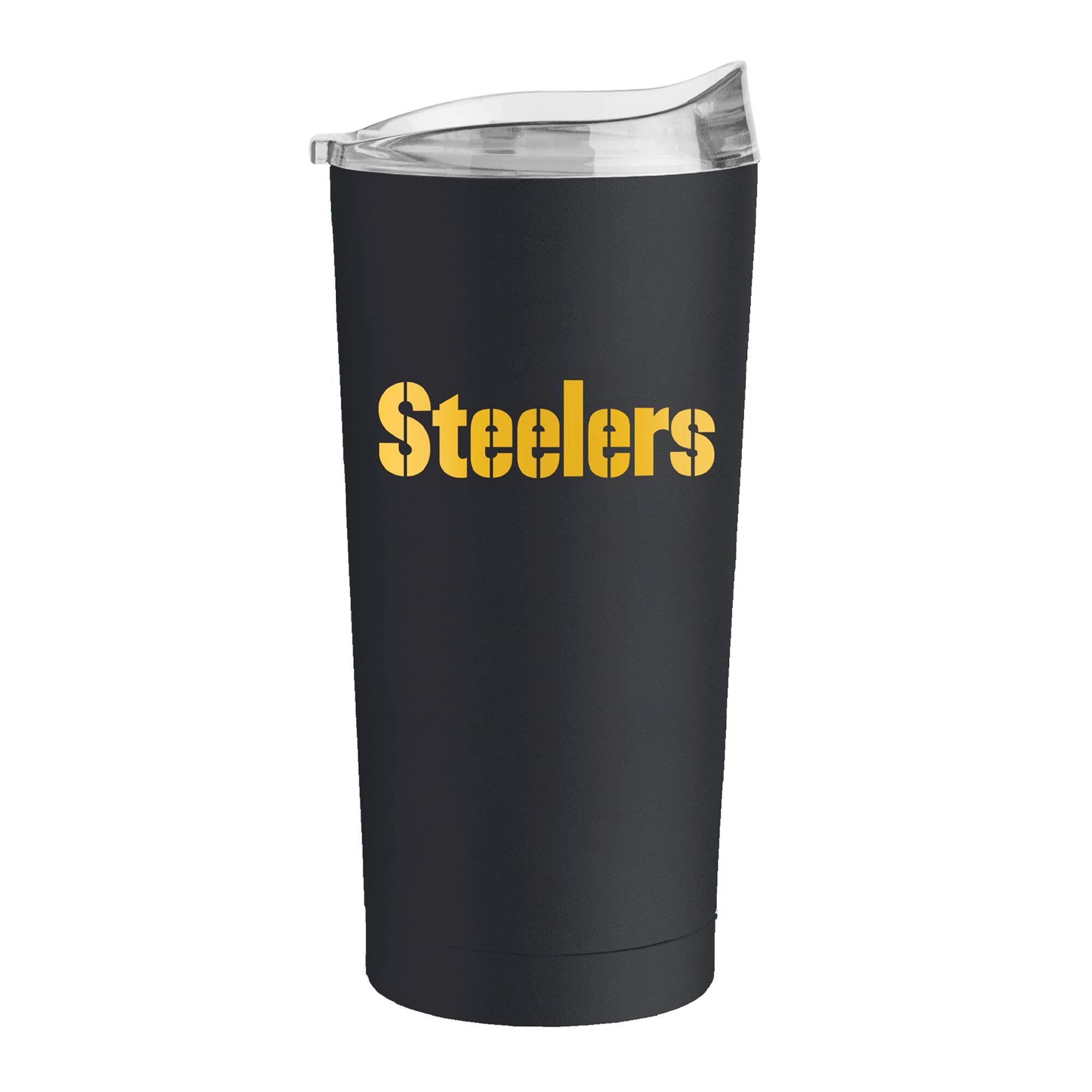Alt View 1. Logo Brands - Pittsburgh Steelers 20oz. Flipside Powder Coat Tumbler - Multicolor.