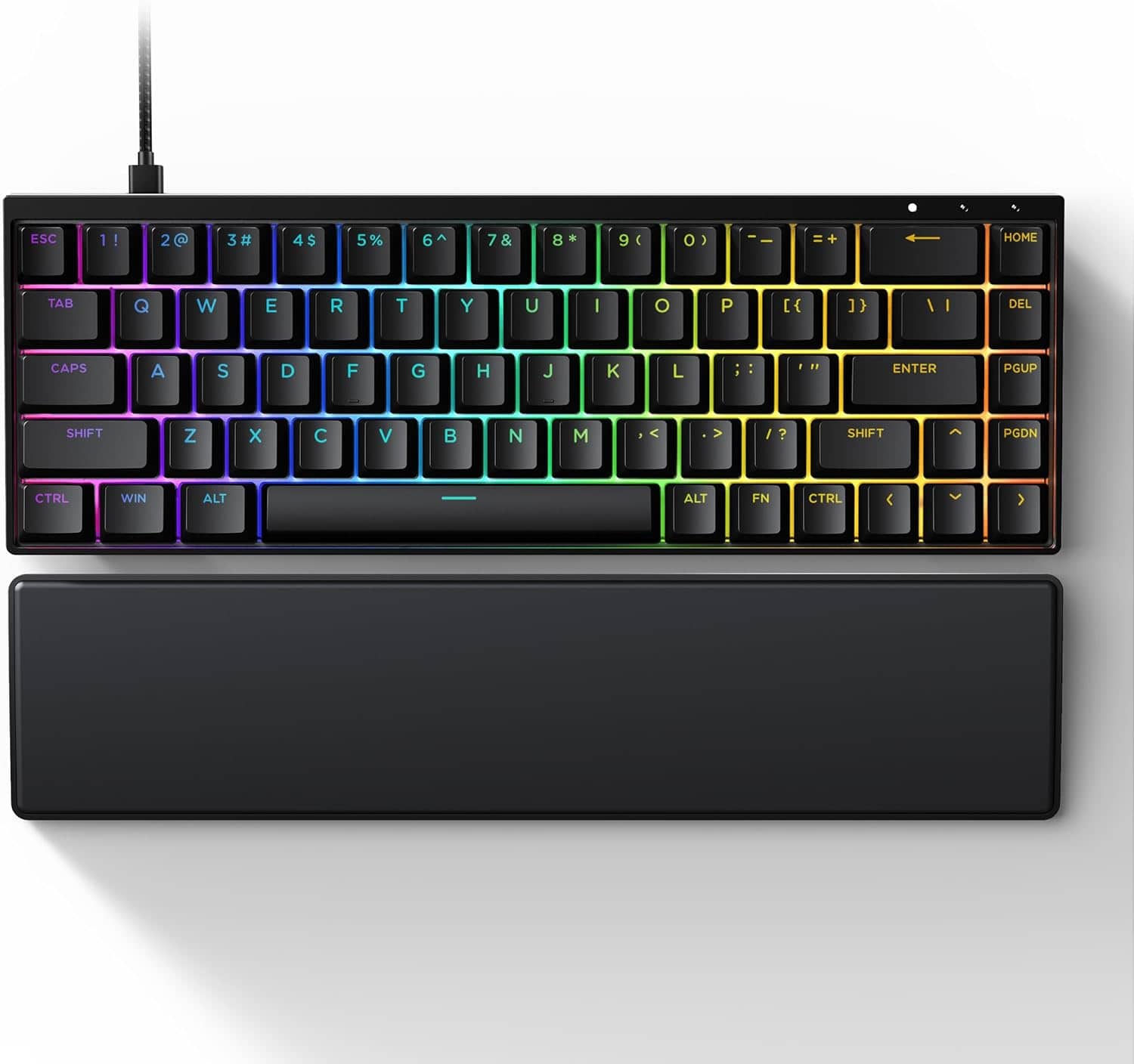 Syntech - Chronos G68HE Hall Effect Rapid Trigger Keyboard, 65% Magnetic, 68 Key, PBT Keycaps, Aluminum Alloy - Black