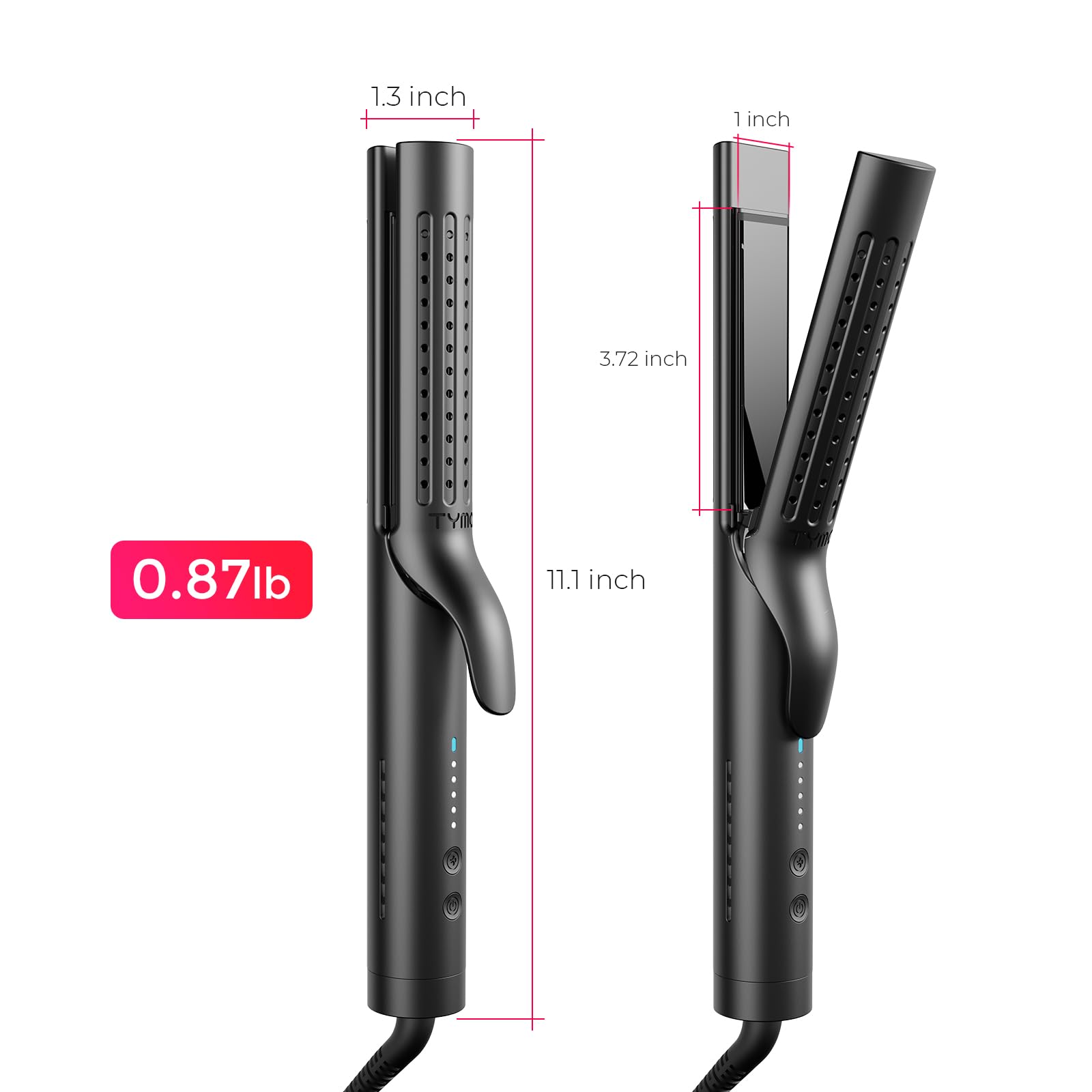 1.3 inch  
1 inch  
3.72 inch  
11.1 inch  
0.87 lb