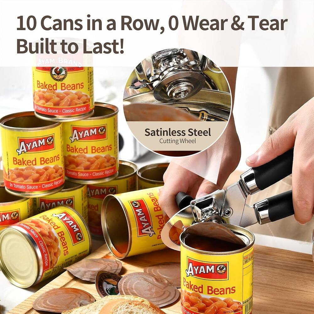 10 Cans in a Row, 0 Wear & Tear  
Built to Last!  

AYAM BRAND  
Since 1892  
Baked Beans  
Tomato Sauce - Classic Recipe  

AYAM  
Baked Beans  
In Tomato Sauce - Classic Recipe  

Satinless Steel Cutting Wheel  

AYAM  
Baked Beans  
Tomato Sauce - Classic Recipe  

AYAM  
Baked Beans  
In Tomato Sauce - Classic Recipe  

AYAM  
Baked Beans  
Tomato Sauce - Classic Recipe  

AYAM  
Baked Beans  
In Tomato Sauce - Classic Recipe  

AYAM  
Baked Beans  
Tomato Sauce - Classic Recipe  

AYAM  
Baked Beans  
In Tomato Sauce - Classic Recipe  

AYAM  
Baked Beans  
Tomato Sauce - Classic Recipe  

AYAM  
Baked Beans  
In Tomato Sauce - Classic Recipe  

AYAM  
Baked Beans  
Tomato Sauce - Classic Recipe  

AYAM  
Baked Beans  
In Tomato Sauce - Classic Recipe  

AYAM  
Baked Beans  
Tomato Sauce - Classic Recipe  

AYAM  
Baked Beans  
In Tomato Sauce - Classic Recipe  

AYAM  
Baked Beans  
Tomato Sauce - Classic Recipe  

AYAM  
Baked Beans  
In Tomato Sauce - Classic