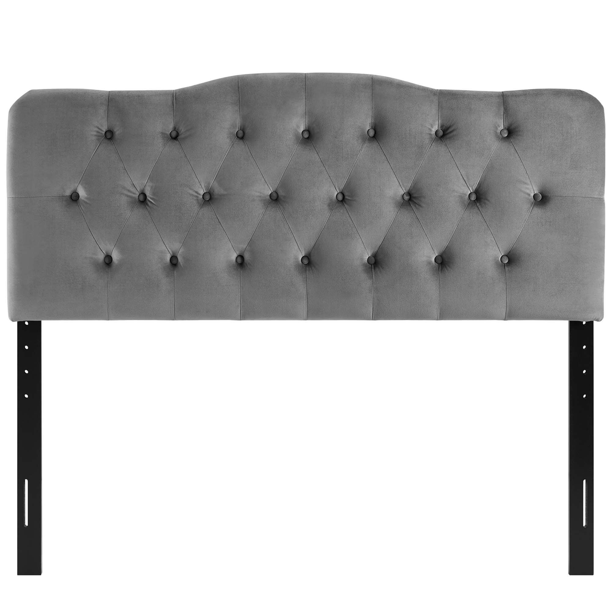 Alt View 1. Modway - Annabel Diamond Tufted Performance Velvet King Headboard by Modway - Gray.