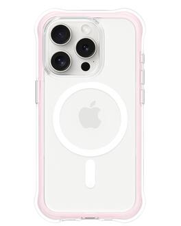 Ornarto - Air Case for iPhone 15 Pro Clear, Compatible with MagSafe, Military-Grade Drop Protection Case - Pink