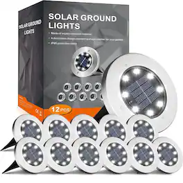 MOSZAR LLC - Solar Lights for Outside,12 Pack Solar Lights Outdoor Waterproof - White