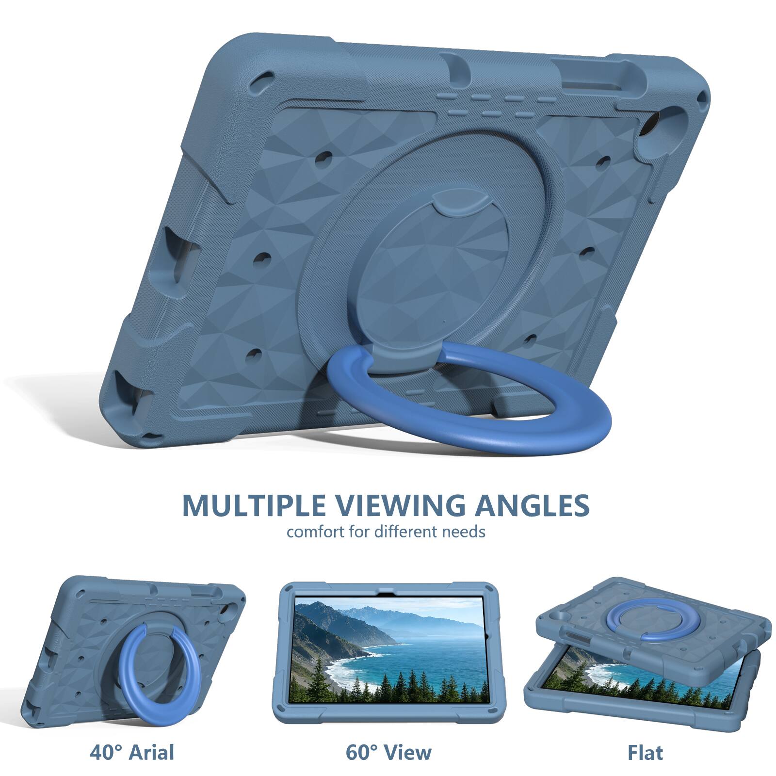 MULTIPLE VIEWING ANGLES  
comfort for different needs  
40° Aerial  
60° View  
Flat