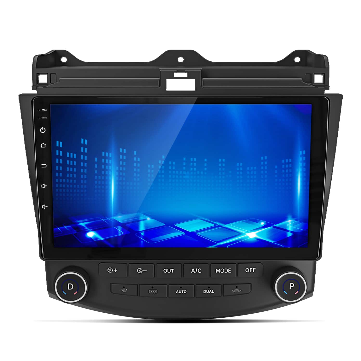 Junsun - For Honda Accord 2003-2007 10" Android 15 6+128GB 8 Core Carplay Car Stereo Radio GPS Navi BT WIFI RDS SWC FM - Black