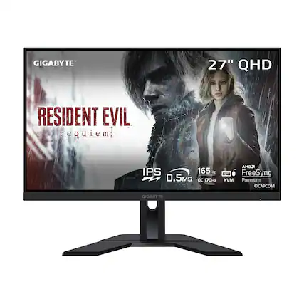 GIGABYTE 27" QHD RESIDENT EVIL requiem IPS 165Hz 0.5MS OC 170Hz AMD FreeSync KVM Premium CAPCOM