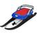 Alt View 17. Costway - Folding Kids Metal Snow Sled Frost-Resistant Pull Rope Snow Slider Leather Seat - Blue & Black & Red.