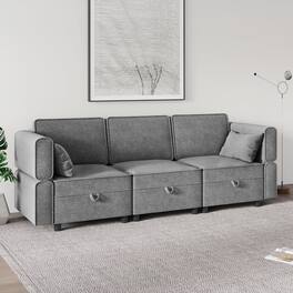 Babevy - 87inch W 3 Seater Couch with Storage - Multiple colors/finishes