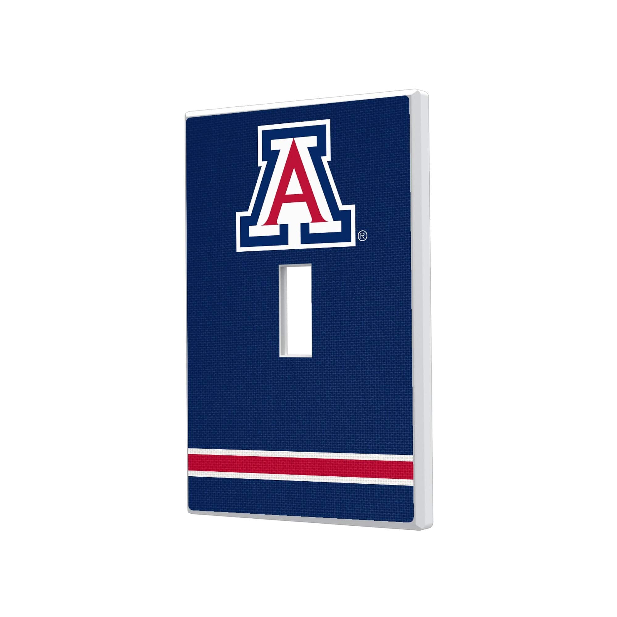 Keyscaper - Arizona Wildcats Stripe Design Single Toggle Light Switch Plate - Multicolor