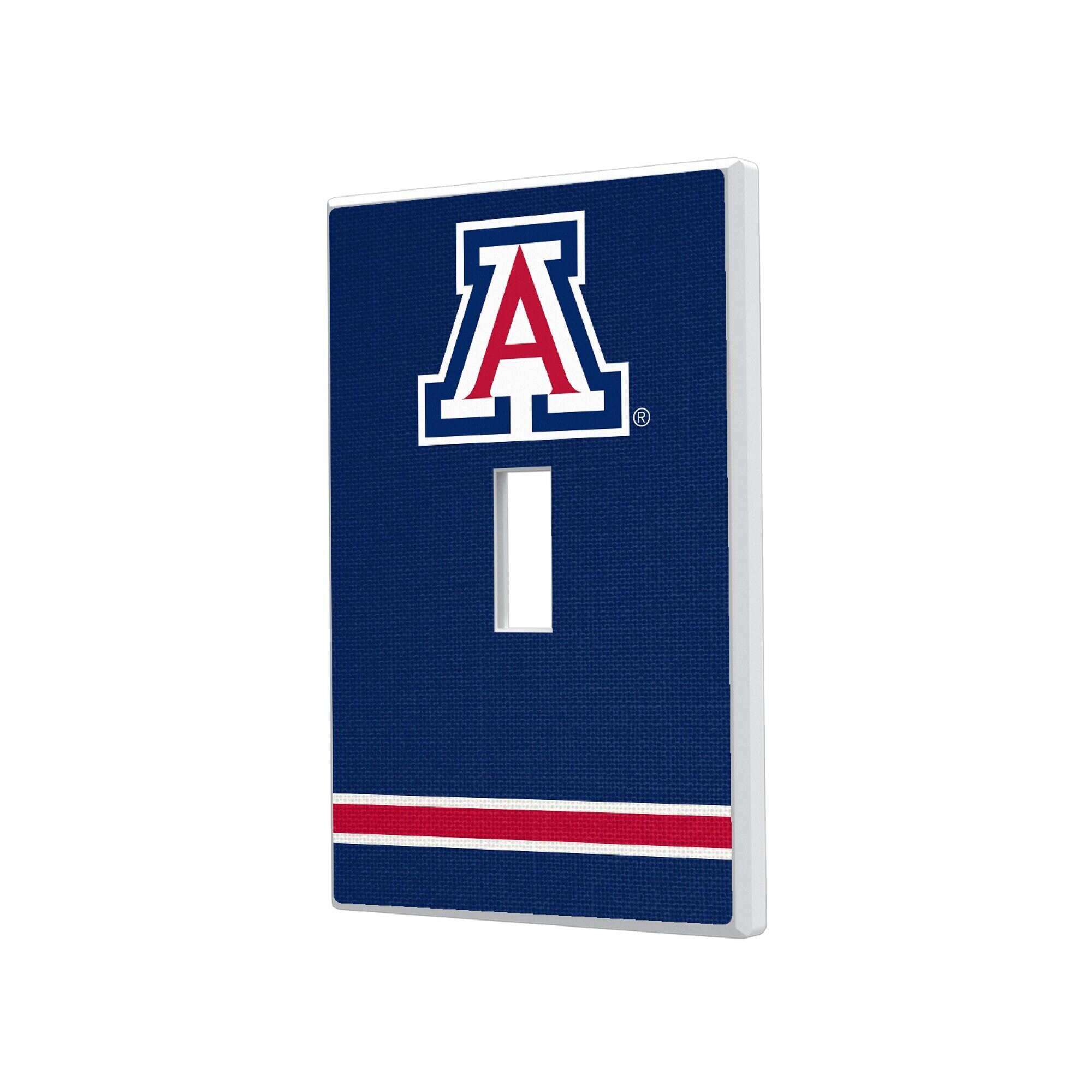 Keyscaper - Arizona Wildcats Stripe Design Single Toggle Light Switch Plate - Multicolor