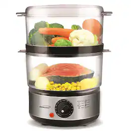 Brentwood - 2 Tier Food Steamer - Silver