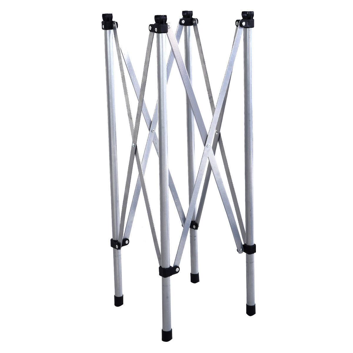 Alt View 3. Costway - Roll Up Portable Folding Camping Square Aluminum Picnic Table w/Bag (27-3/5'' ) - Silver.