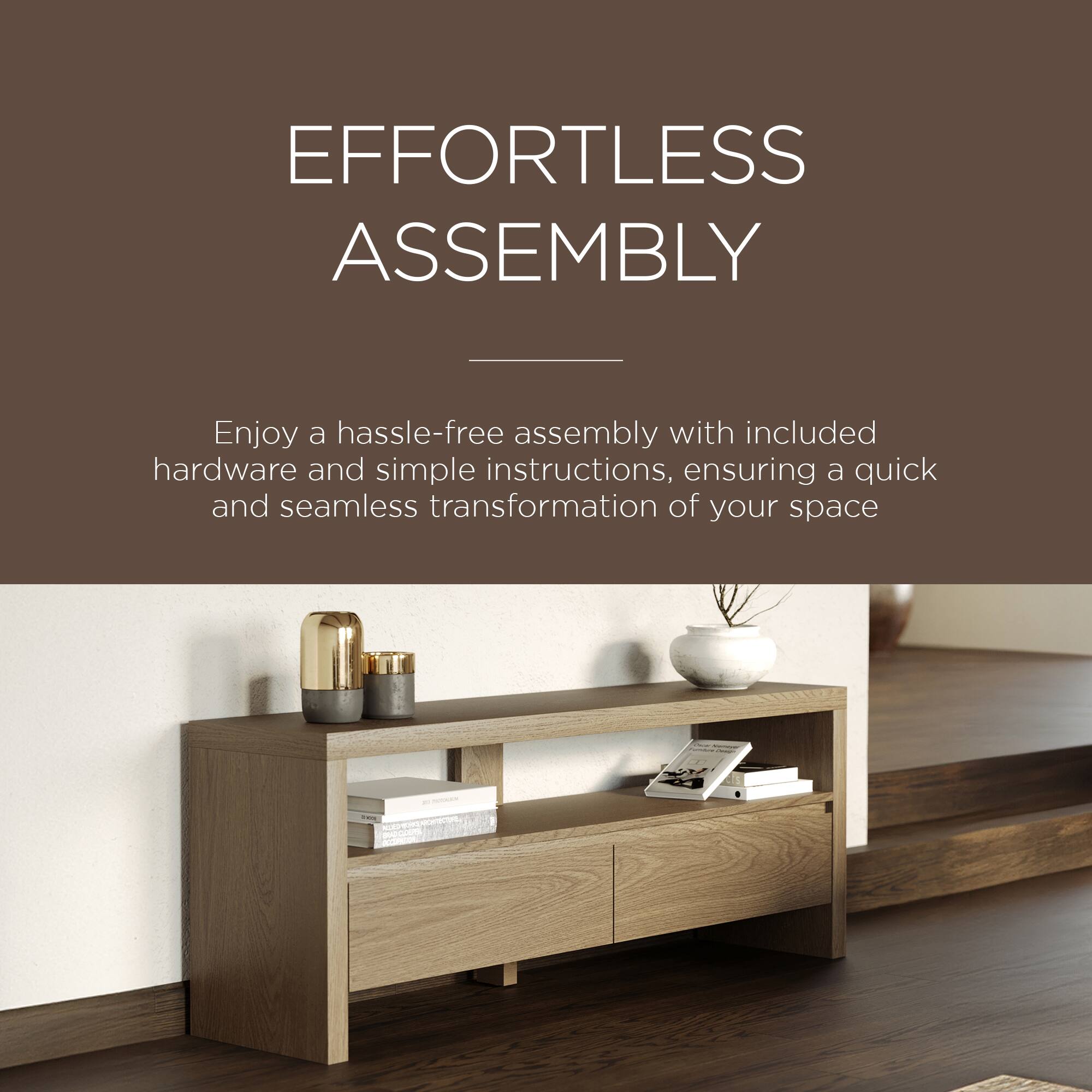 EFFORTLESS ASSEMBLY

Enjoy a hassle-free assembly with included hardware and simple instructions, ensuring a quick and seamless transformation of your space.