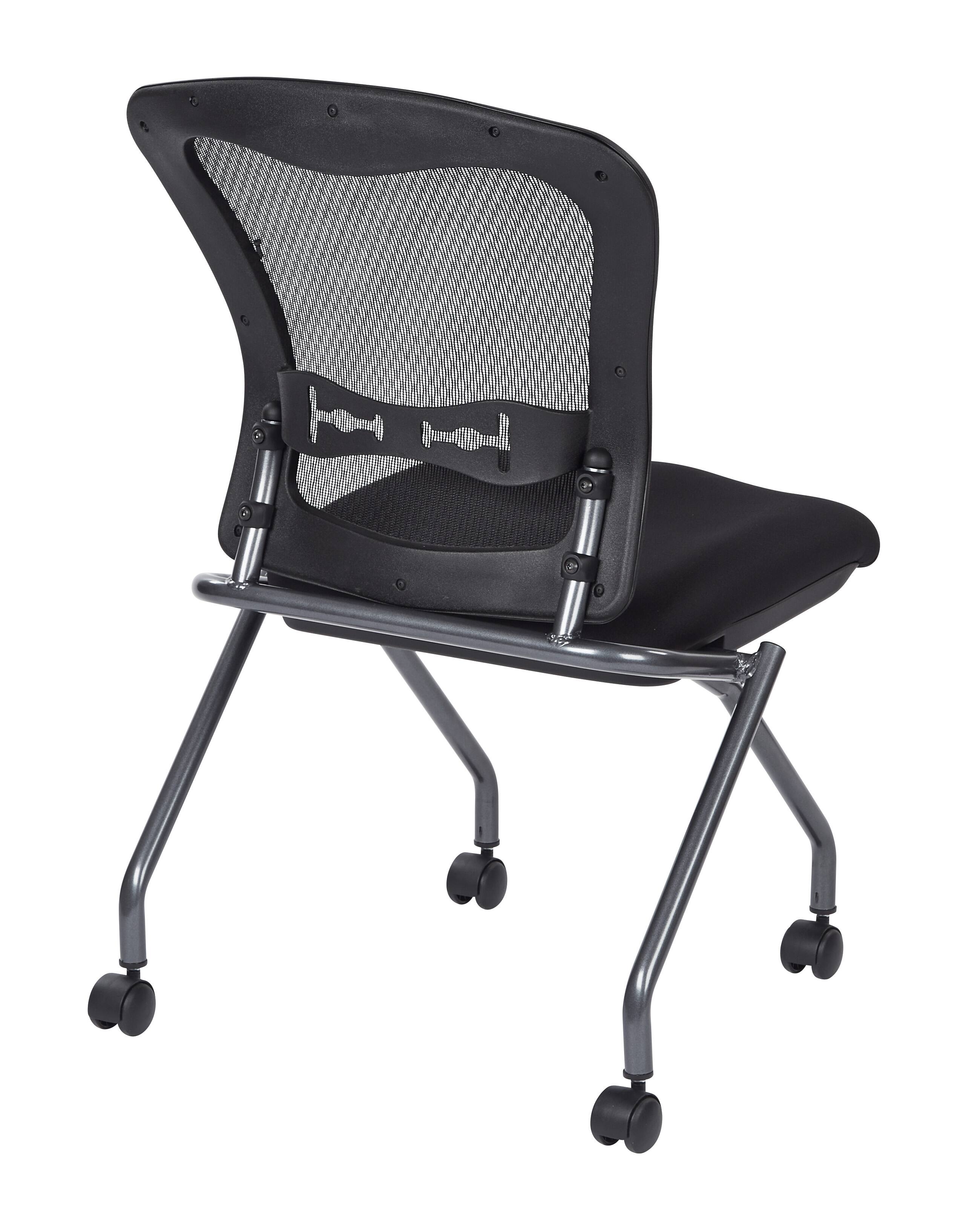 Back. Office Star Products - Soft-Flex Frame Folding/Nesting Office Visitor Chair - Coal.