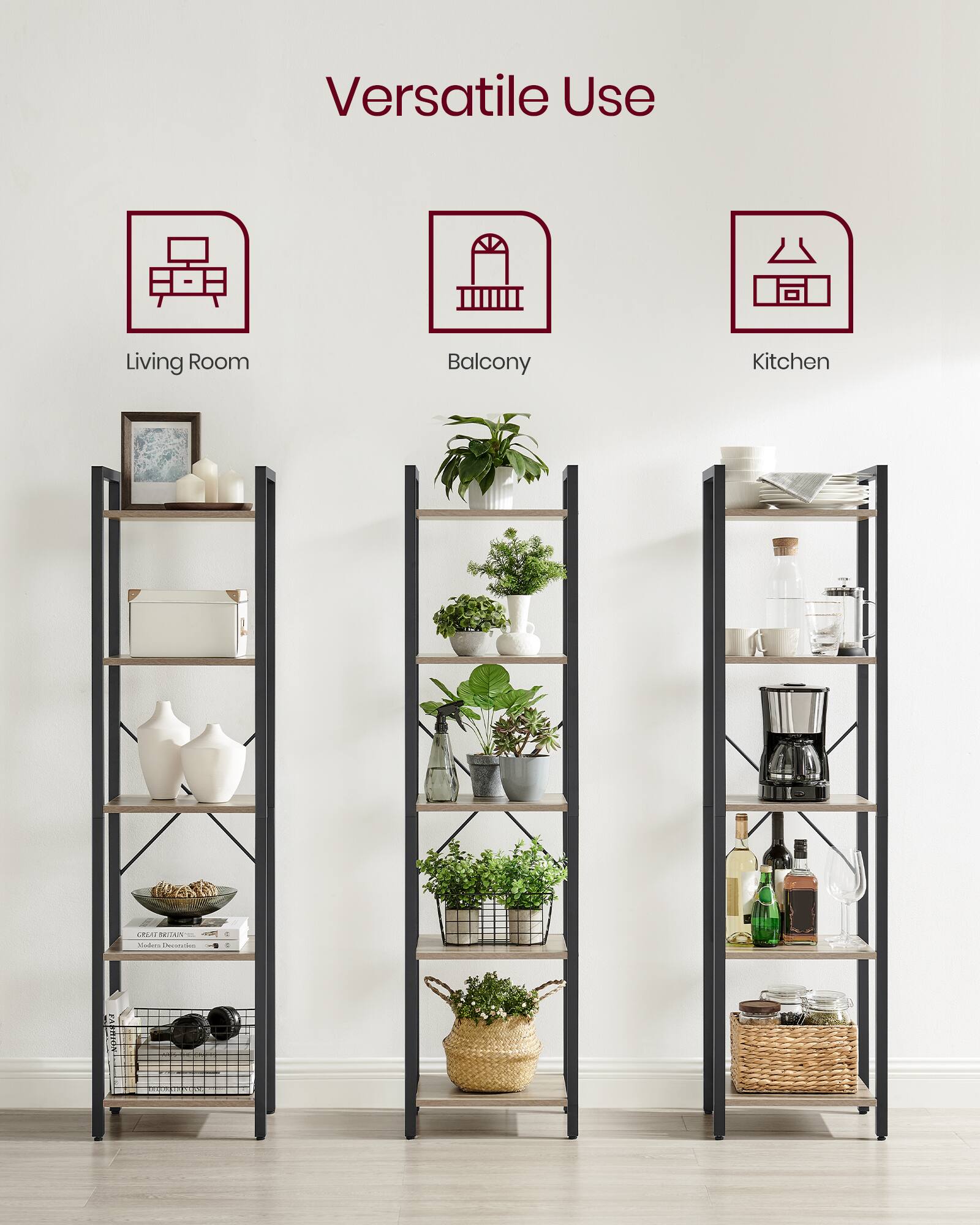 Versatile Use

Living Room  
Balcony  
Kitchen