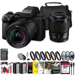 Panasonic - Lumix S5 IIX Mirrorless Camera with 20-60mm and 50mm Lenses Kit