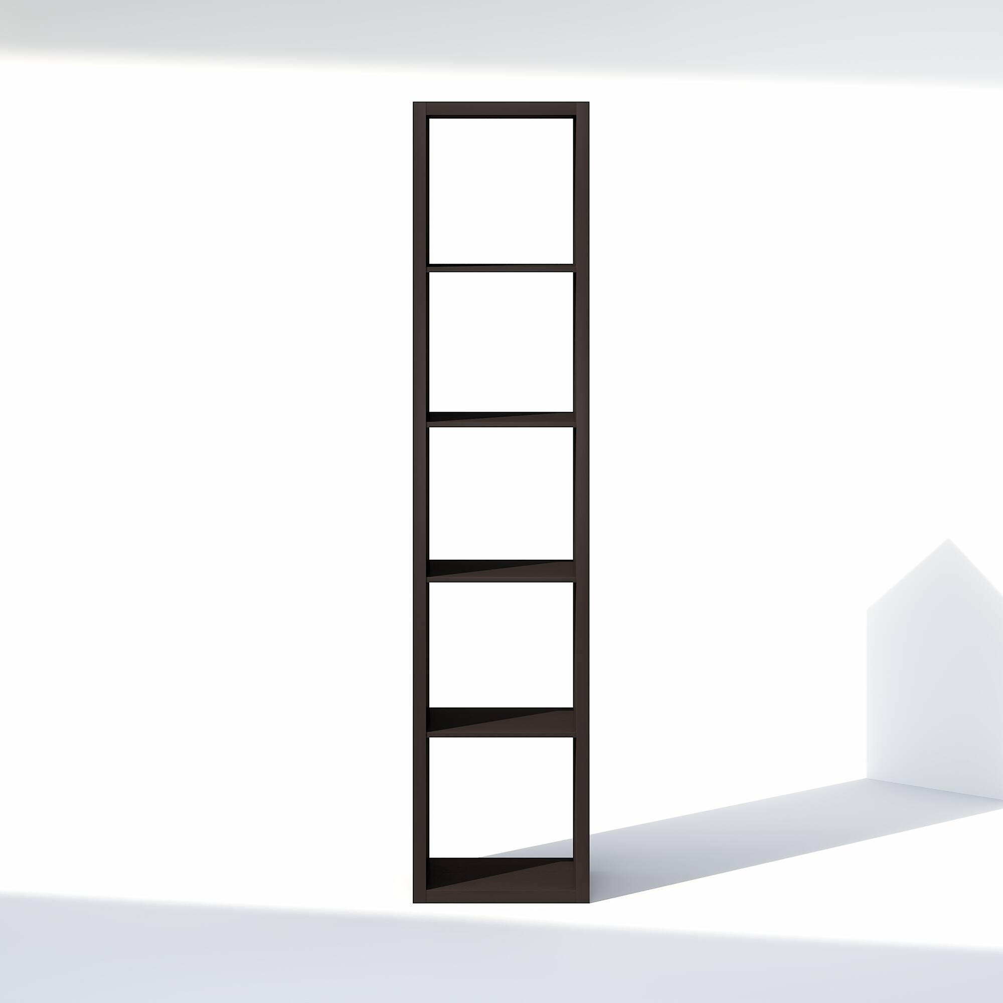 Alt View 5. Furinno - CUBIC Closet Organizers, 5-Cube Open Closet Organizer, Extra Thick Frame, for Wardrobe, Bedroom, Living Room - Black Dark Oak.