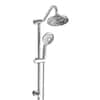 Front. Akicon - Akicon Shower System with High Pressure Rain Shower Head and Handheld 6-Mode Spray Combo Slide Bar in Polished Chrome - Polished Chrome.