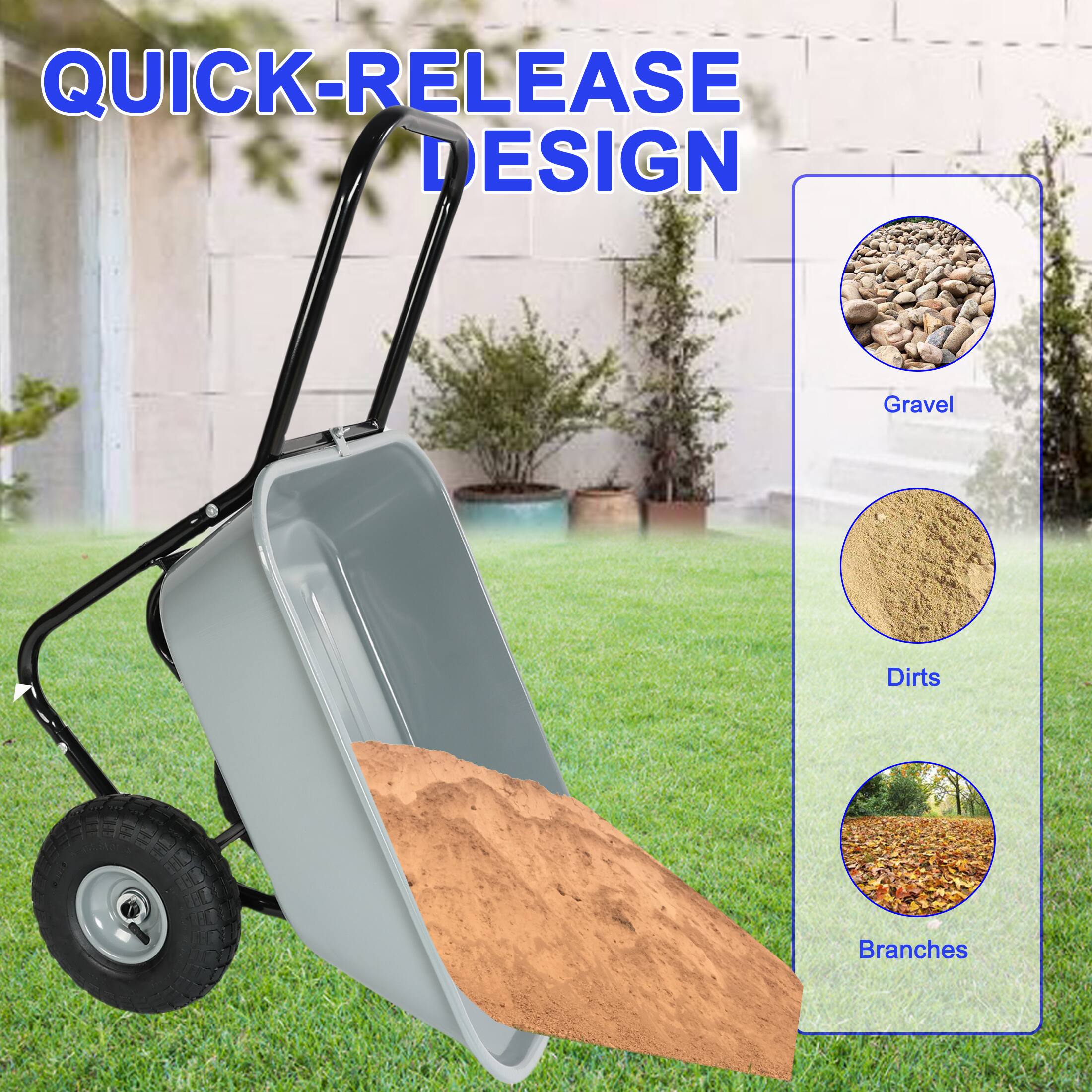 QUICK-RELEASE DESIGN

Gravel  
Dirts  
Branches