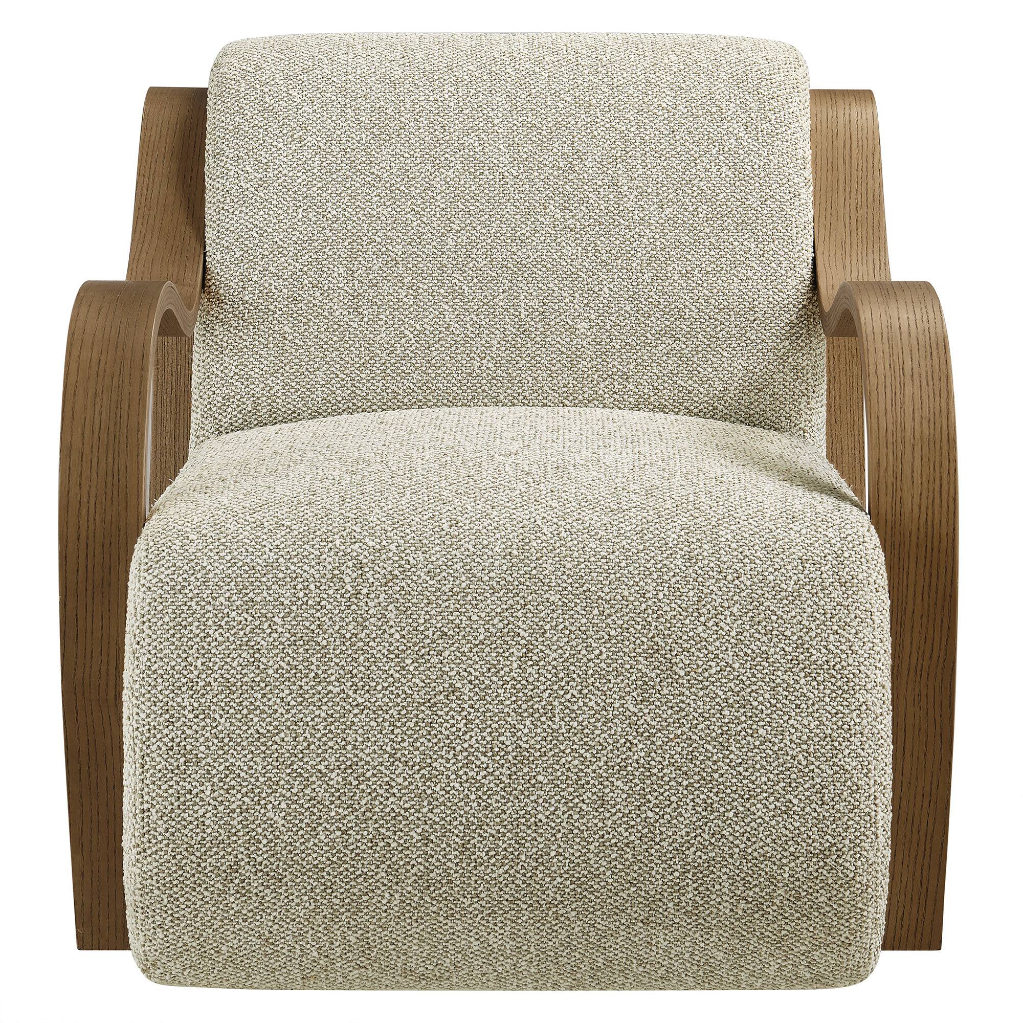 Alt View 4. Modway - Atrium Lattice Boucle Accent Armchair by Modway - Marble.