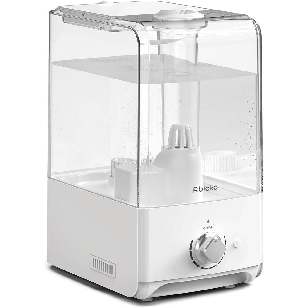 MOSZAR LLC - 6.5 L Ultrasonic Cool-Mist Humidifier – Top-Fill, 45 H Runtime, Quiet 28 dB